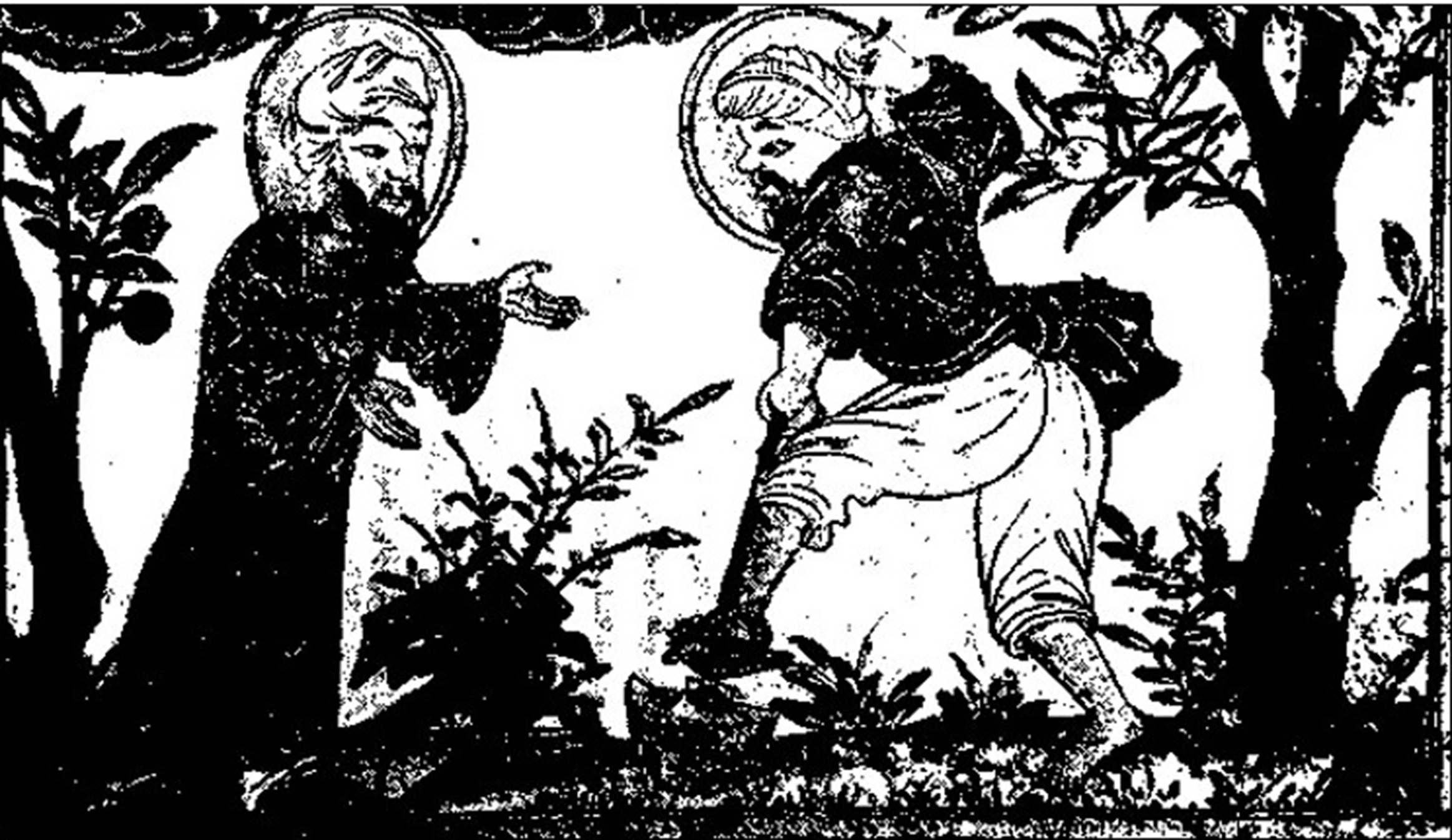 تصویری از زراعت و باغبانی در کتاب رشیدالدین.
